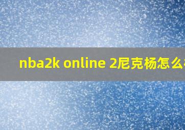 nba2k online 2尼克杨怎么样